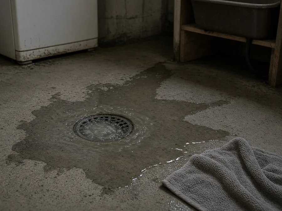Basement floor drain backing up with dirty water